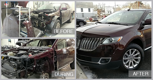 2014 Lincoln MKX Before and After at Preston Auto Body in Preston MD