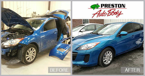 2010 Mazda3 Hatchback Before and After at Preston Auto Body in Preston MD