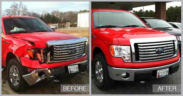 2013 Ford F-150 Before and After at Preston Auto Body in Preston MD