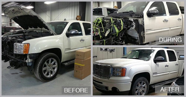 GMC Denali Before and After at Preston Auto Body in Preston MD