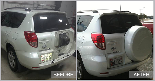 Toyota Rav4 Before and After at Preston Auto Body in Preston MD