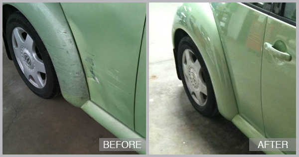 Volkswagen Beetle Before and After at Preston Auto Body in Preston MD